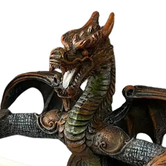 Flying Dragon Roll Paper Holder Winged Dragon Bathroom Wall Mount Toilet Paper Holder Gothic Resin