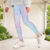 Girls Rainbow Galaxy Printed Full Length Stretch Waist Yoga Leggings
