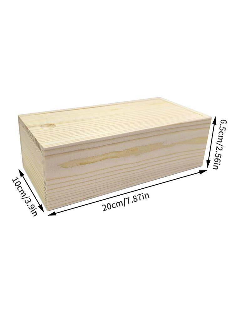 Pine Pull Box Sliding Cover Wooden Box Wooden Storage Box Wooden Storage Box Wooden Box Gift Jewelry Box