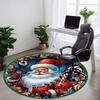 1pc Christmas Santa Claus Chair Carpet for Office, Soft Comfortable Mat For Office, Living Room, Bedroom, Machine Washable Carpet Yy251112074
