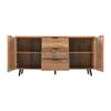 Sideboard TV Cabinet with Adjustable Shelves, Storage Cabinet, Three Drawers, for Living Room, Dining Room, Bedroom, Vintage, Brown, 140cm