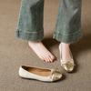 Four Seasons Versatile Bow Ballet Shoes Color Matching Round Head French Retro Classic Wind Light and Comfortable Fashion Shoes