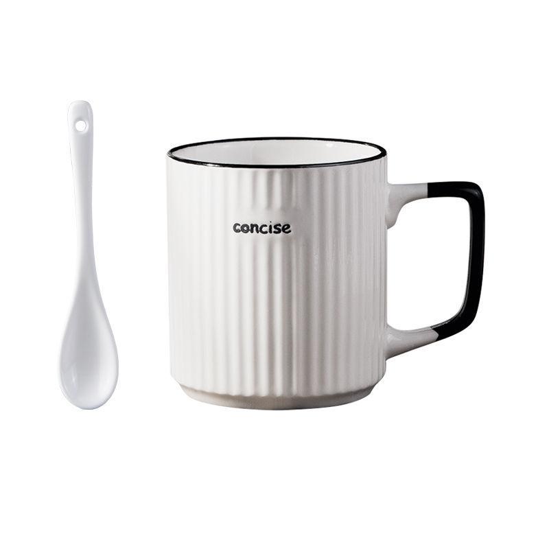 

Легкая роскошная японская простая кружка, керамическая домашняя чашка для питья, офисная креативная кофейная чашка для пары, чайная чашка белый