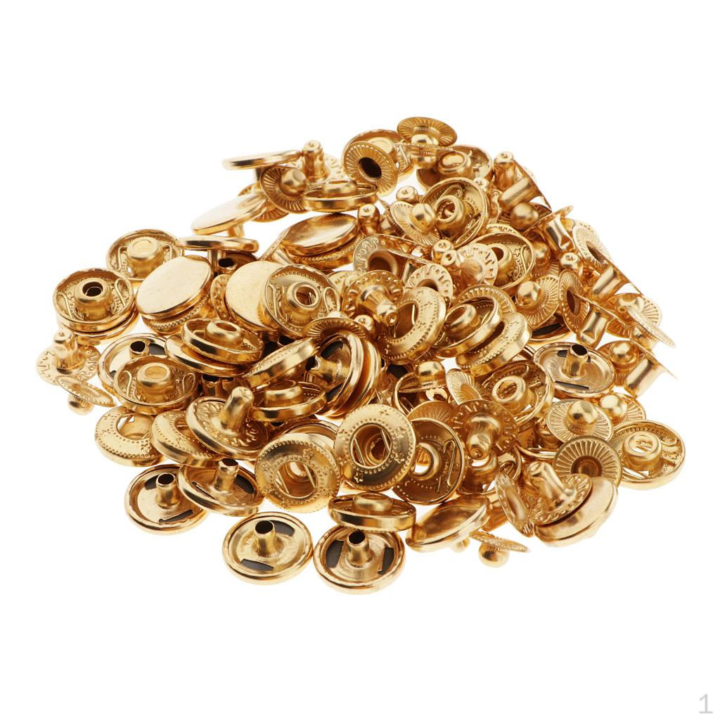 

30 Buttons Double Sided Stud Metal For Crafts 1.0cm