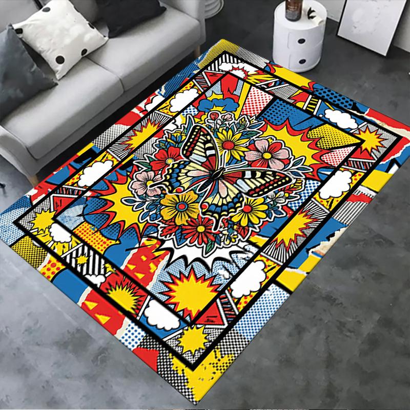 2025 New Modern Butterfly Carpet Rug for Living Room Bedroom Home Sofa Decoration,Kids play Non-slip Floor Mat77