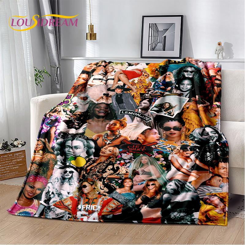 3D Latest Beyonce Giselle Knowles Soft Plush Blanket,Flannel Blanket Throw Blanket for Living Room Bedroom Bed Sofa Picnic Cover