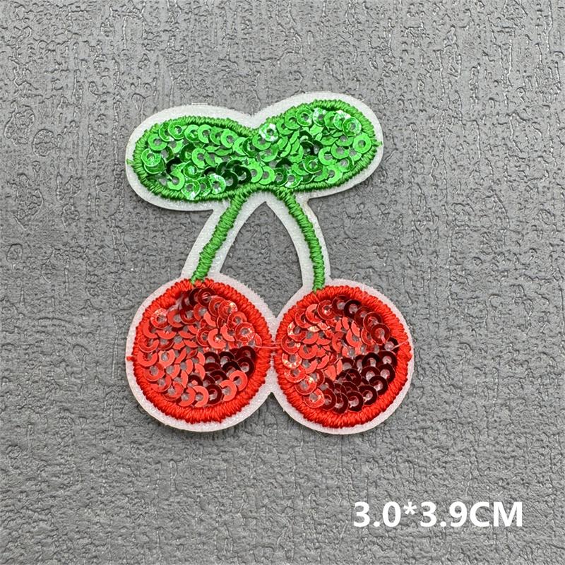Cute Cartoon Small Embroidery Patches For Clothing Candycherry Patch Iron On Patches On Clothes Fusible Patch Stickers Badges