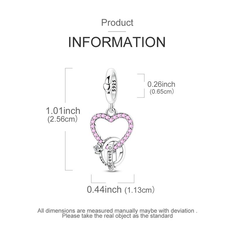 Copper Love Ring Pendant Pendant Charms Jewellery Fit Originalbracelet Necklace For Women Diy Gift