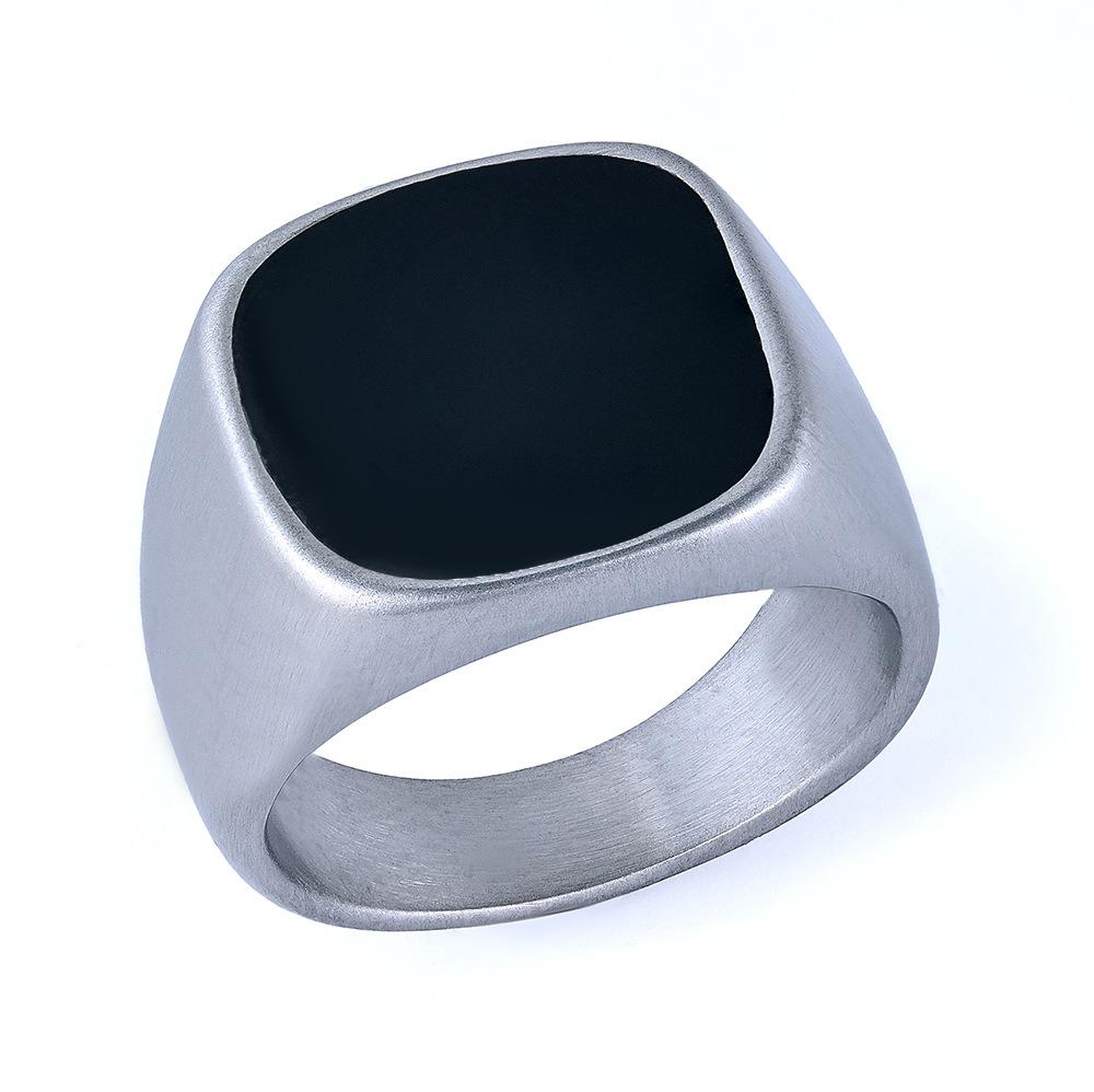 

Персонализированное кольцо из нержавеющей стали с эпоксидным покрытием, квадратное, из титановой стали, марки Tide, весеннее 9