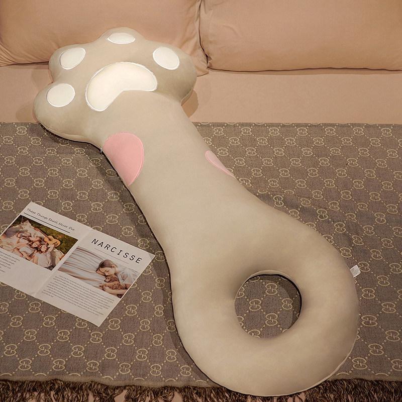 Cute Cat Claw Long Strip Pillow Giant Cat Pillow Girl Sleeping On Bed Children Plush Toys Sleeping Pillow