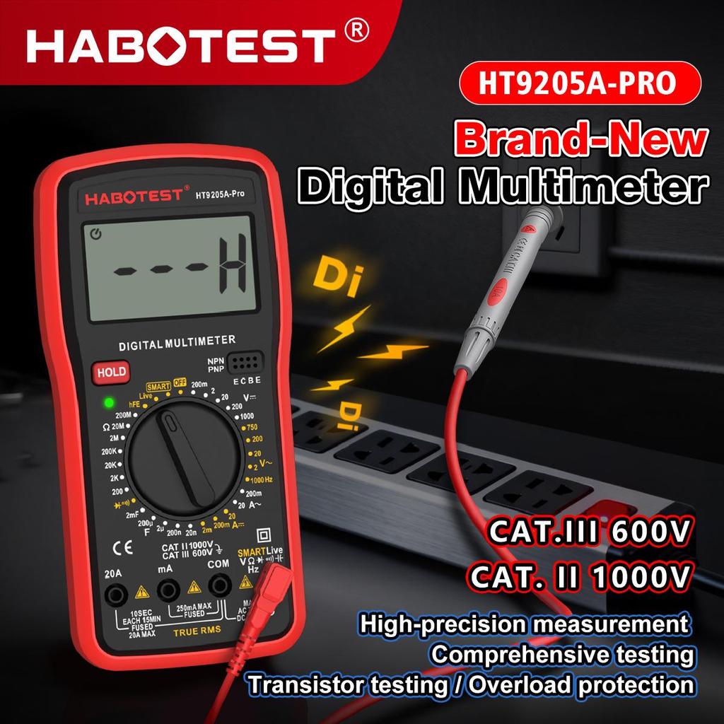 HABOTEST HT9205APro High Precision Multifunctional Electrician's Multimeter for Household and Industrial Use