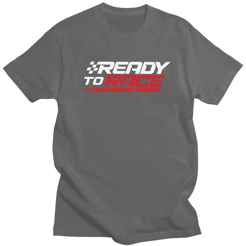 Custom Ready To Race T Shirts for Men 100 Cotton Tee Tops Motorcycle Rider Racing Sport Tshirts ShortSleeve Fashion Tshirt