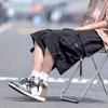 Fashion Solid Multiple Pockets Men's Cargo Shorts Classic Waist Drawcord Street Casual Loose  Handsome Short
