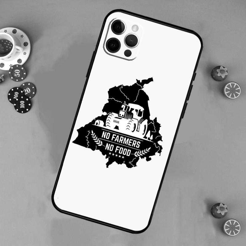 No Farmers No Food Phone Case For iPhone 17 Air 14 16 15 11 12 13 Pro Max 12 13 Mini 15 16 Plus 16e Cover Funda