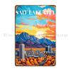 Salt Lake City Utah Travel Print Metal Signs Create Club Home Club Club Bar Tin Sign Poster