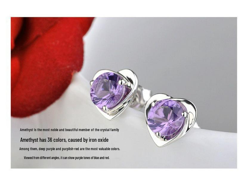 Lively Heart 925 Sterling Silver Korean Retro Fashion Earrings