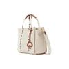 Kate Spade PLENTY Detachable Strap Letter Print Fabric Tote Bag Shopping Tote Shoulder Handbag Small Women's Natural
