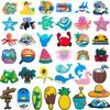 Summer Beach Crocs Shoe Charms – PVC Soft Rubber Decorative Buckles