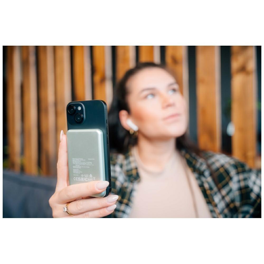 Verbatim Powerbank Indukcyjny `N` Go 15W5000Mah Wireless Magnetic Zielony/Green 32241