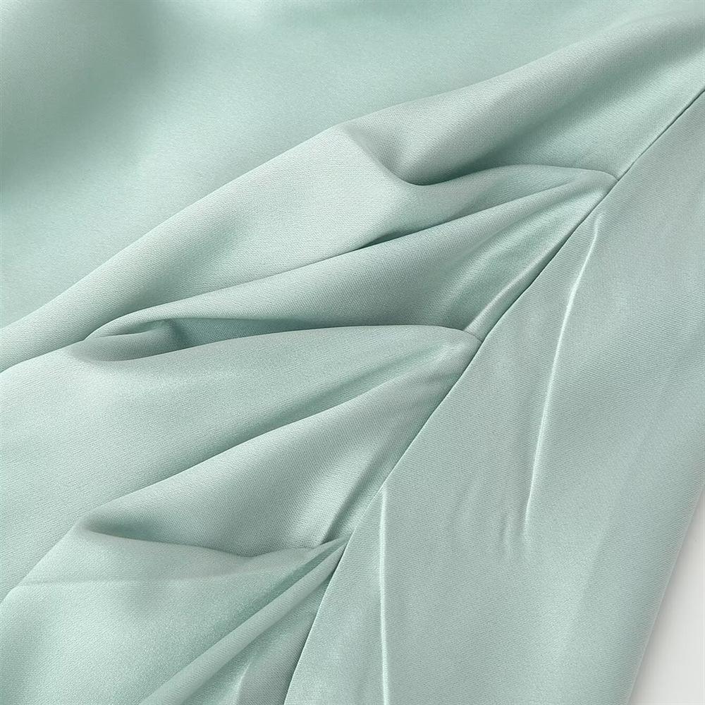 Spring/Summer 2025 Women's Silk Satin Halter Backless Dress