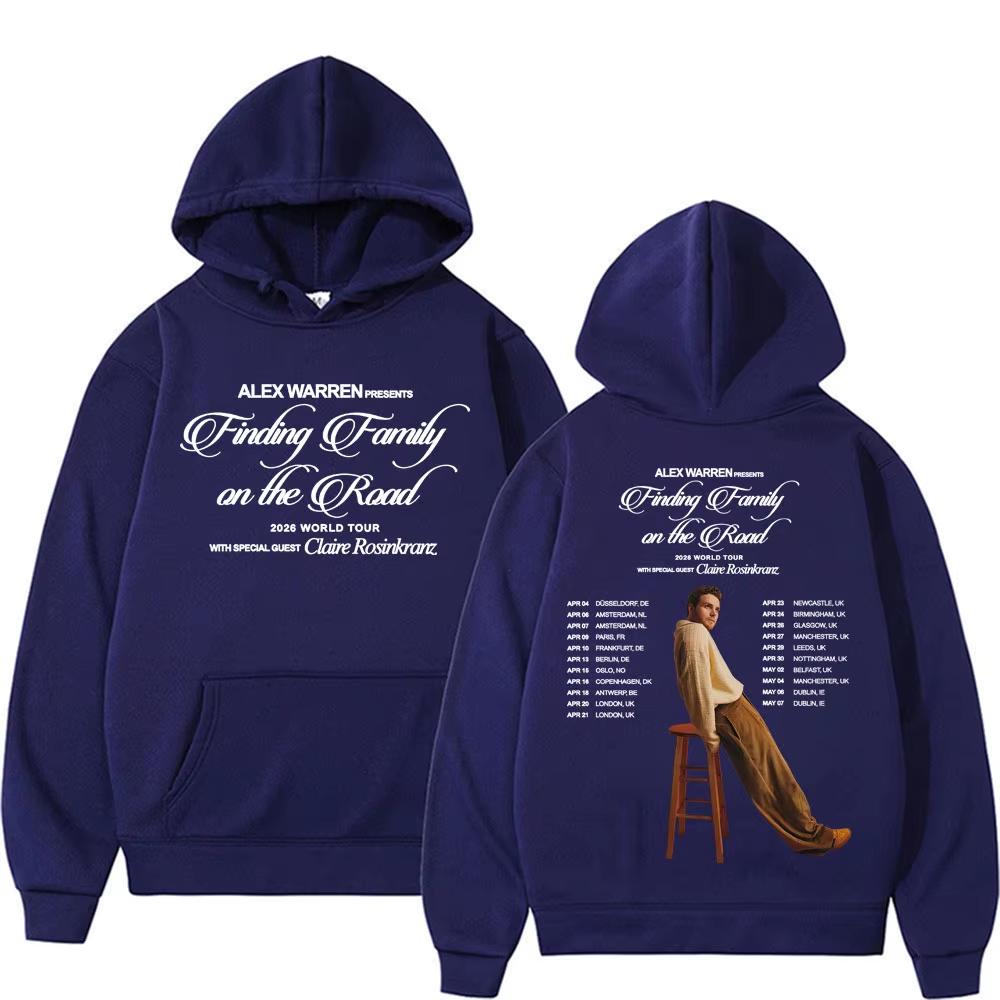 Alex Warren Familie Vinden op De Weg 2026 Wereldtour Hoodie Pullovers Mannen Vrouwen Harajuku Hip Hop Oversized Unisex Harajuku hoge kwaliteit