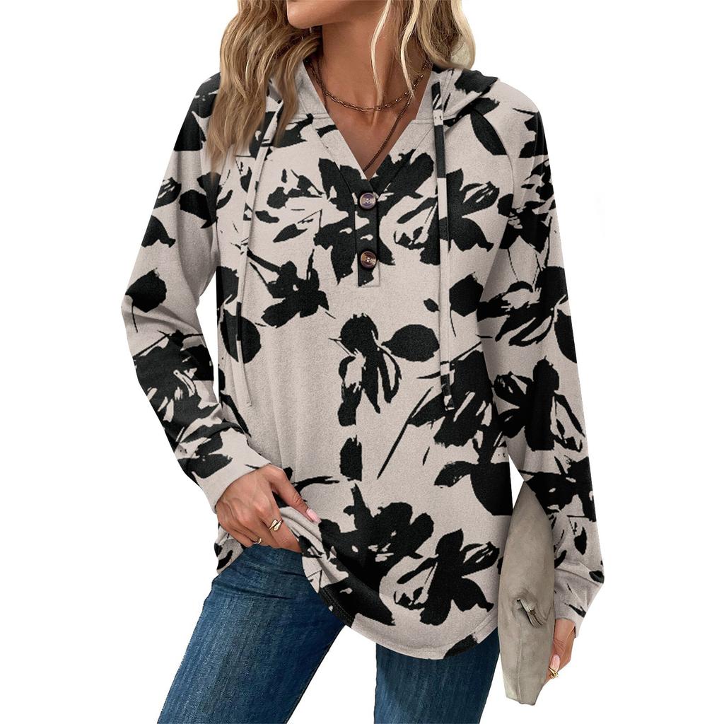 Women's Fashion Women's Lightweight Long Sleeve Pullover With Pockets Preppy Graphic Hoodie