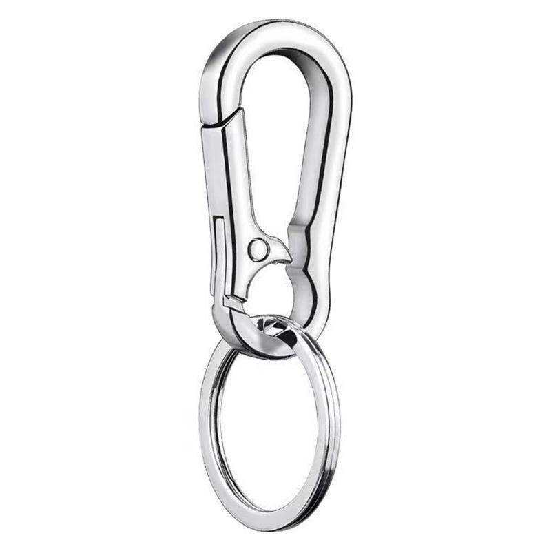 Men Stainless Steel Horseshoe Buckle Climbing Keychain Anti-Lost Buckle Hanging  Key Ring Car Decoration Gift