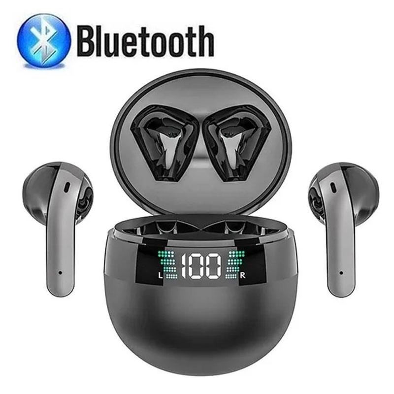 

Беспроводные Bluetooth наушники Hi-Fi наушники стерео гарнитуры с шумоподавлением наушники светодиодный дисплей питания зарядный чехол чёрный