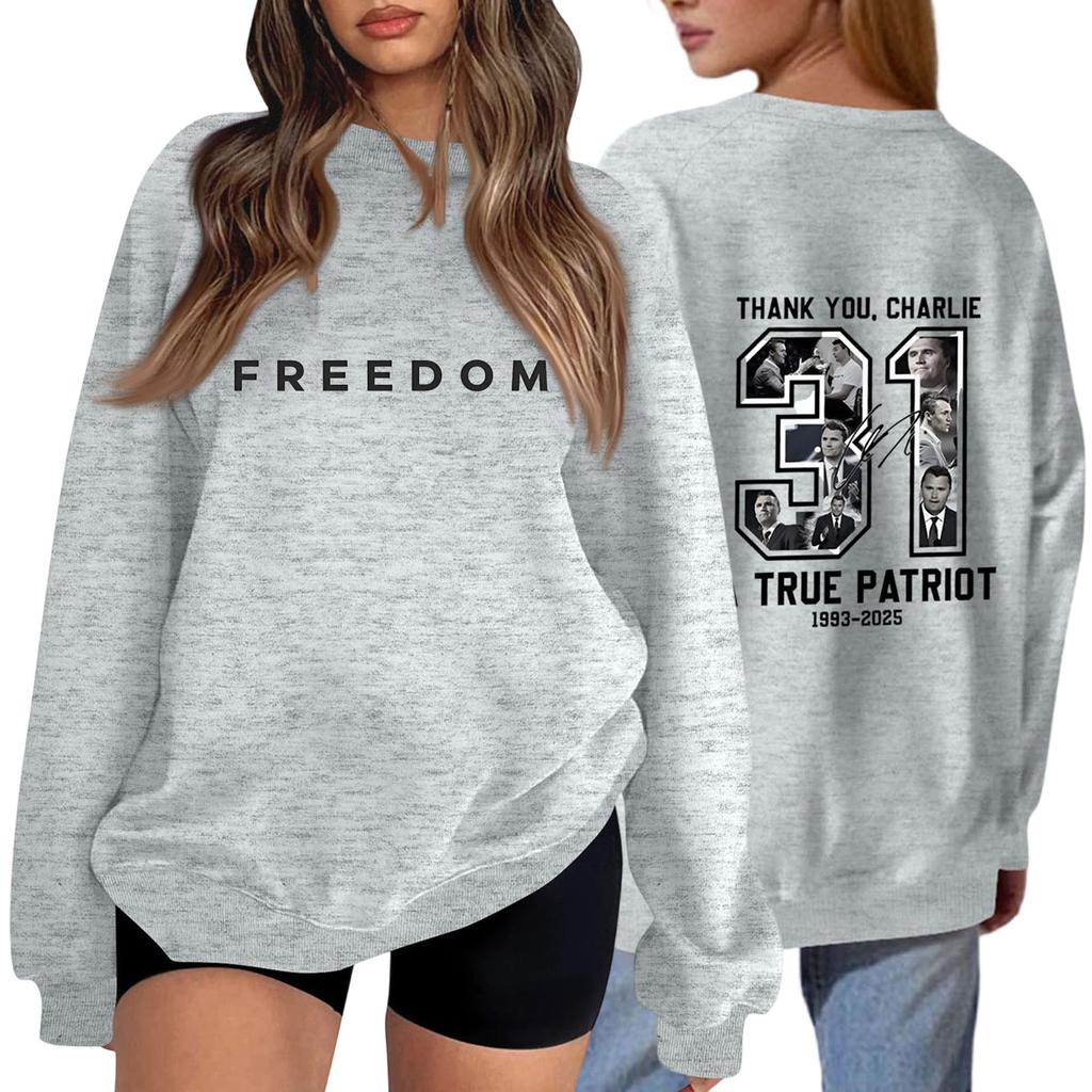 Womens Fashion Tops Casual Crewneck Striped Long Sleeve Loose Pullover Shirts