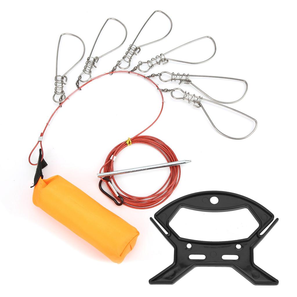 5m Fishing Lock Buckle Stainless Steel Live Fish Stringer Lock Fishing Tackle Accessories