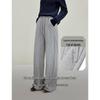INMAN Women's Cotton Drawstring Wide-Leg Pants