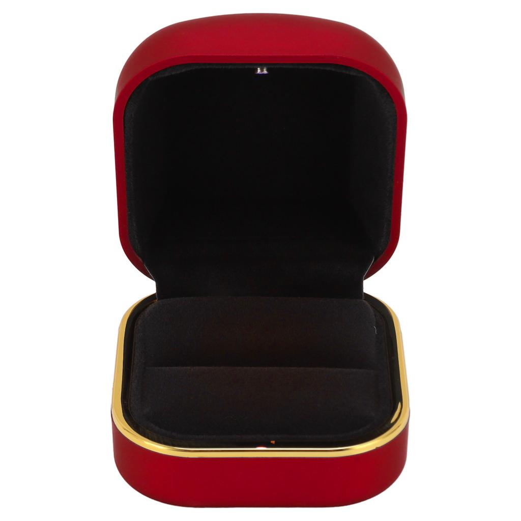 LED Ring Box Velvet Lining Exquisite Luxury Ring Box Jewelry Case with LED Light for Anniversary Wedding