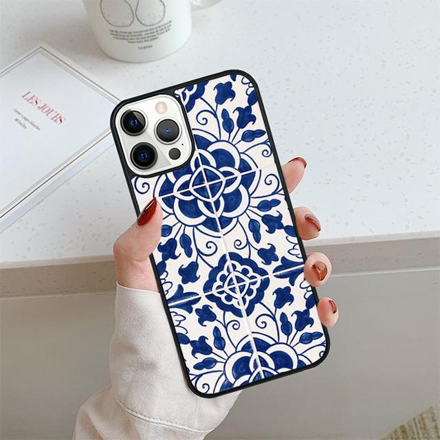Moroccan Tiles Pattern Phone Case For iPhone 17 Air 14 15 16 13 12 Cover For Apple Pro Max Plus Coque