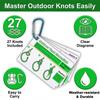 Mini Carabiner Rock Climbing Knot Cards Waterproof Cards Knot Guide Cards  Backpacking
