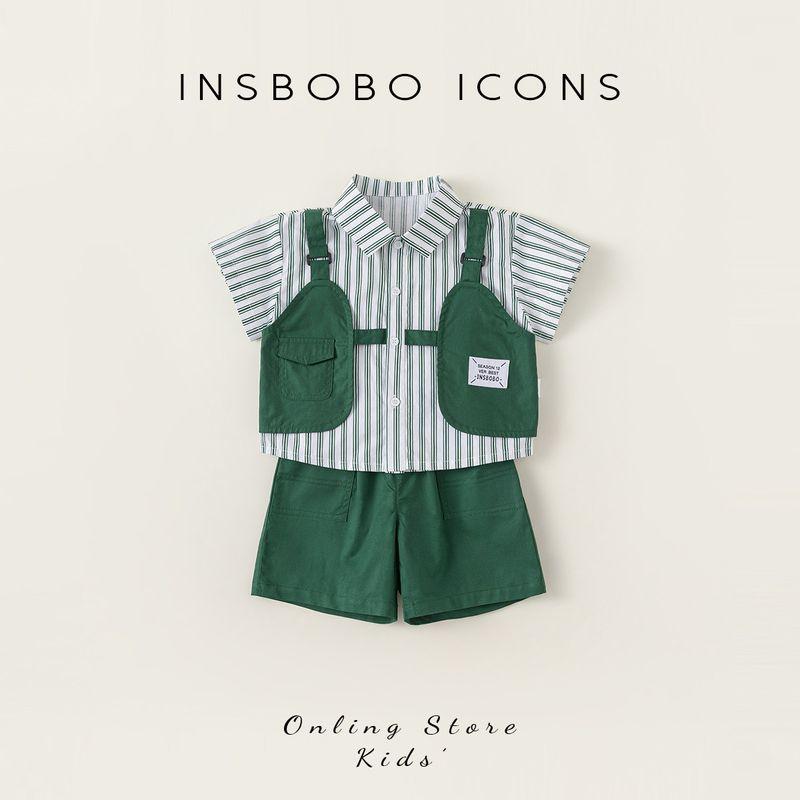 Insbobo Handsome Fashion Casual Children s Shirt Green 90