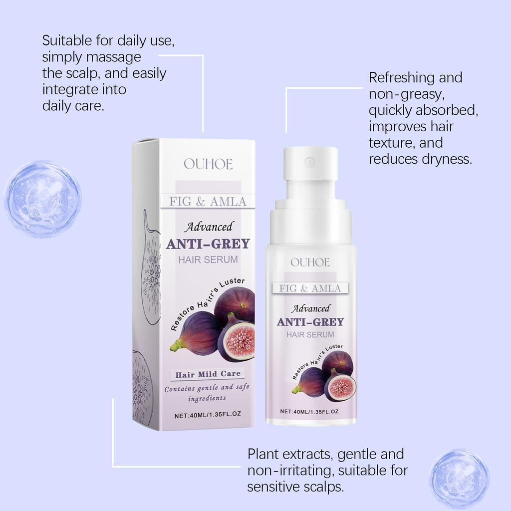 Ouhoe Gentle Hair Essence Liquid For Gray Hair Nourishing Hydrating Softening Treatment