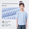 Girls' Plaid Ruffle Hem Puff Sleeve Shirt