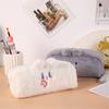 Estuche para lápices portátil de gran capacidad con diseño de conejo de peluche para estudiantes, para dormitorio