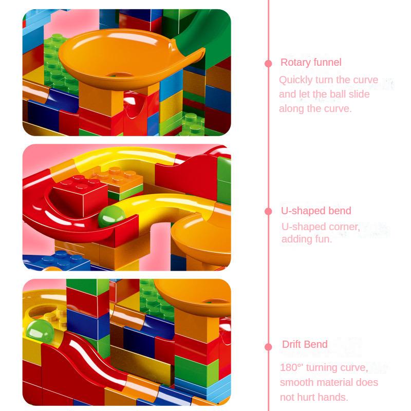 Children's Versatile Slide Micro Particle DIY Assembly Ball Model Block Track Puzzle Fun Children's Block Toys