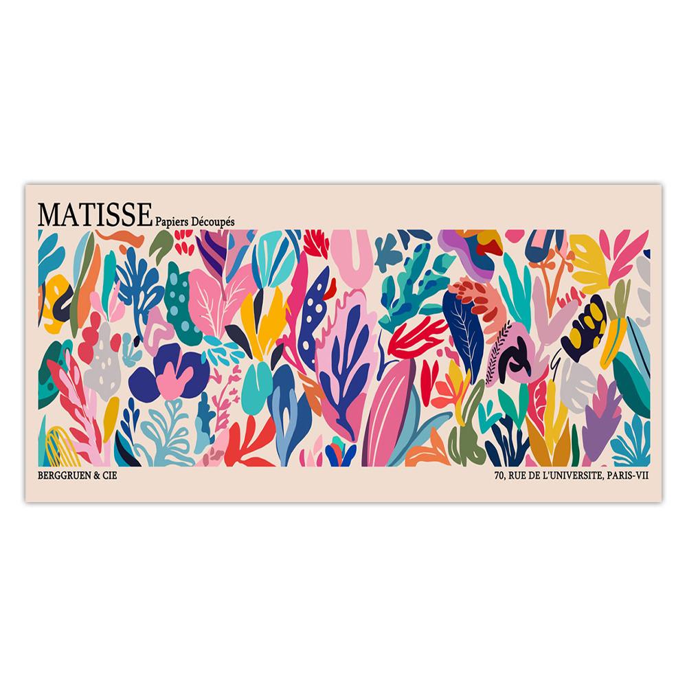 Matisse Bauhaus Geometrische Blätter Ausstellungsplakat Abstraktes Leinwandgemälde Drucke Minimalistische Wandkunst für Heimdekoration 1 Stück