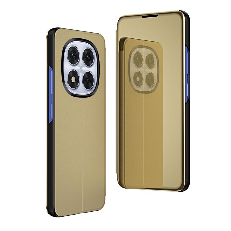 For Xiaomi Poco X7 5G Case Clear Mirror Hard PC Leather Back Cover for PocoX7 Poko Pocco Little X7 X 7 Full Protector Flip Funda
