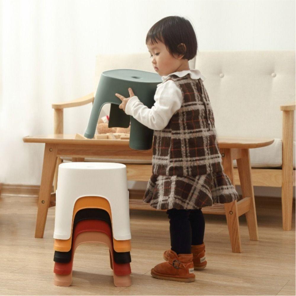 Plastic Bathroom Bath Stool Non-slip Shoe Changing Stool Row Foot Stool  Bathroom/Living Room