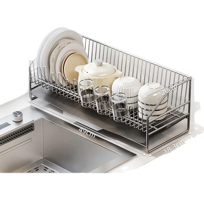 Skládací nerezový odkapávač na nádobí do kuchyně, Nordic 304