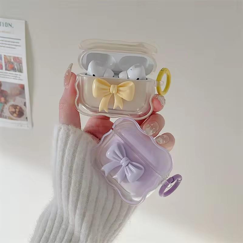 Gradient Bow Earphone Protective Cover for Apple AirPods Pro 1/2 Generation