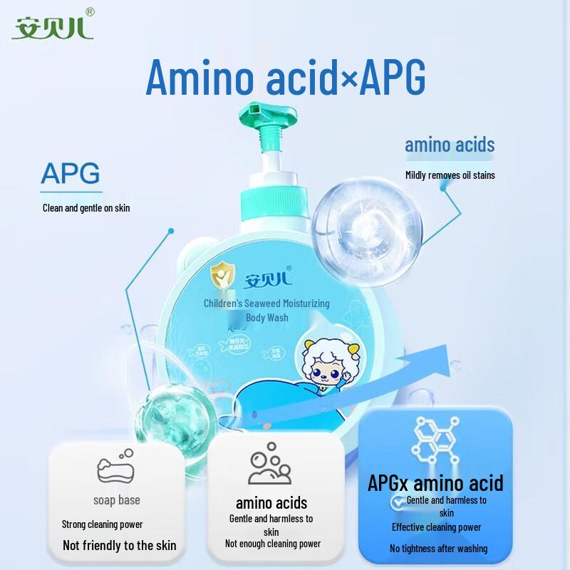 Anbeier Kids Seaweed Shampoo & Body Wash Set