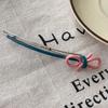 Retro Blues 3D Bow Acetate Hair Clip - High-End Women's Travel Claw Clip