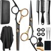 Stainless Steel Barber & Hairdressing Scissors Set: Flat Tooth & Thinning Options