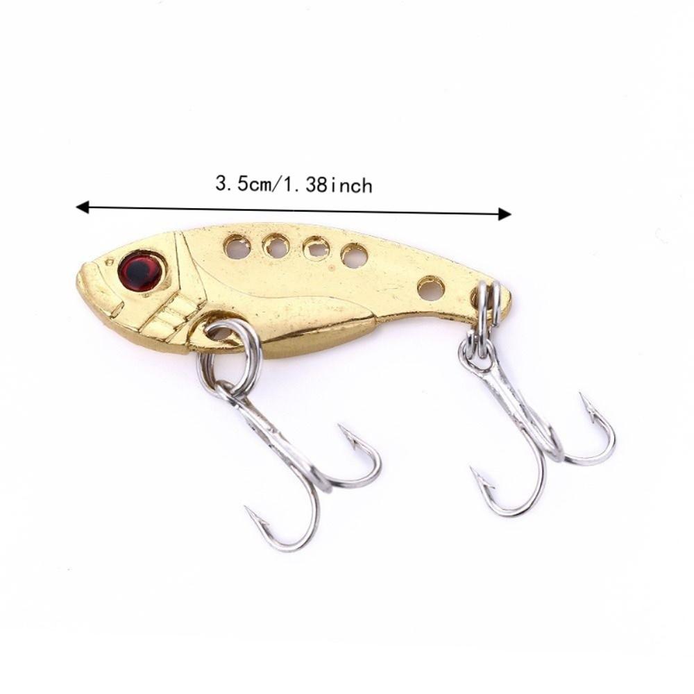 4PCS with 3D Red Eyes Spoon Lures Metal VIB Crank Bait Lures Blade Bait Fishing Lures  for Walleye