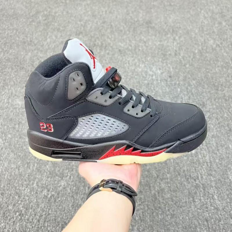 Men Women Basketball Shoes Low Top Synthetic Leather Breathable Outdoor Court Sneakers AJ5 Style