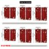 2pcs,2D Plane Printing Window Curtain Christmas Ornaments Snowflakes Festive Holiday Polyester Woven (without Rod) Festive
